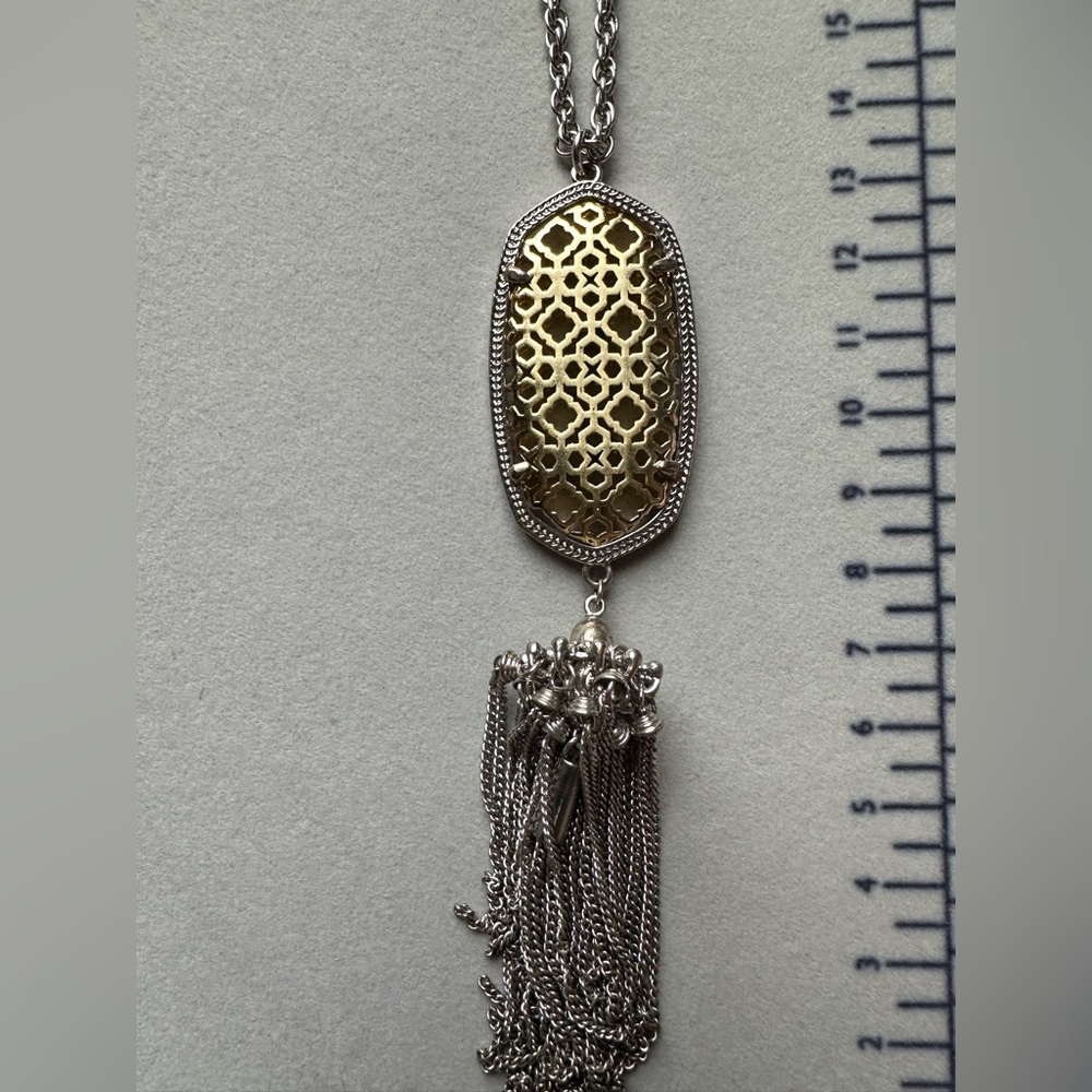 Kendra Scott gold and silver pendant